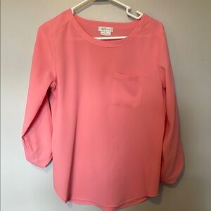 Van Heusen Women's Pink Pocket Blouse
